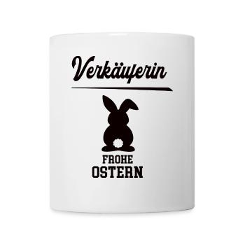 Verkäuferin Frohe Ostern Ostergeschenk Verkauf - Tasse - Weiß - Vorne