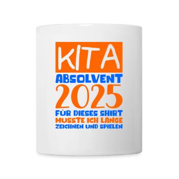 Abschied Kindergarten 2025 Geschenk Mädchen Jungen - Tasse - Weiß - Vorne