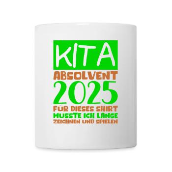 Abschied Kindergarten 2025 Geschenk Mädchen Jungen - Tasse - Weiß - Vorne