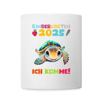 Kindergarten 2025 Kinder Geschenk Kita 2025 Deko - Tasse - Weiß - Vorne