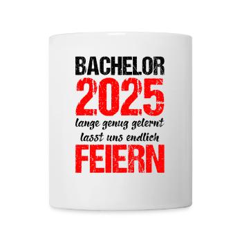 Bachelor 2025 Assez appris Cadeau Etudiant Uni - Mug blanc - blanc - Devant