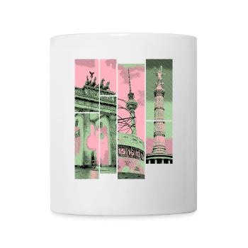 Berlin Skyline City Germany Collage Vintage - Mug - white - Front