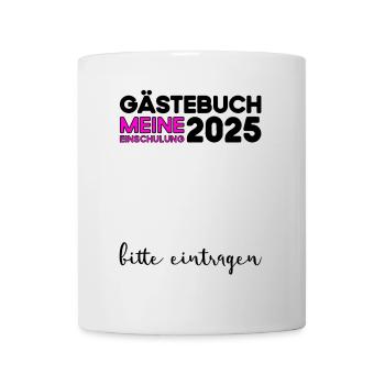 Livre d’or Inscription à l’école 2025 Jeunes filles Écolier - Mug blanc - blanc - Devant