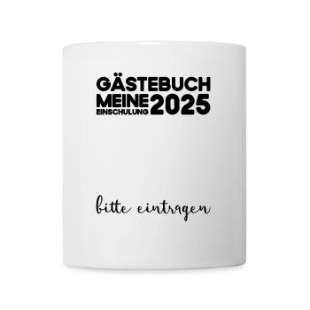 Livre d’or Inscription à l’école 2025 Jeunes filles Écolier - Mug blanc - blanc - Devant