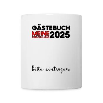 Livre d’or Inscription à l’école 2025 Jeunes filles Écolier - Mug blanc - blanc - Devant