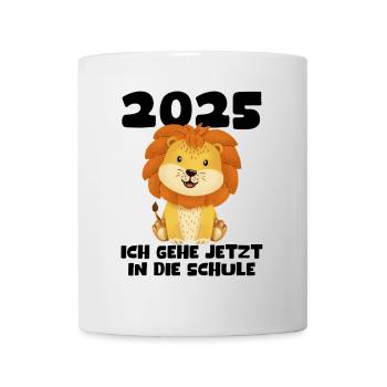 Schulkind 2025 Junge Mädchen Einschulung 2025 Deko - Tasse - Weiß - Vorne