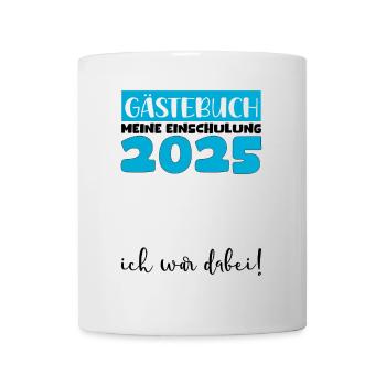 Livre d’or Inscription à l’école 2025 Jeunes filles Écolier - Mug blanc - blanc - Devant