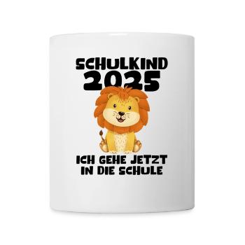 Schulkind 2025 Junge Mädchen Einschulung 2025 Deko - Tasse - Weiß - Vorne