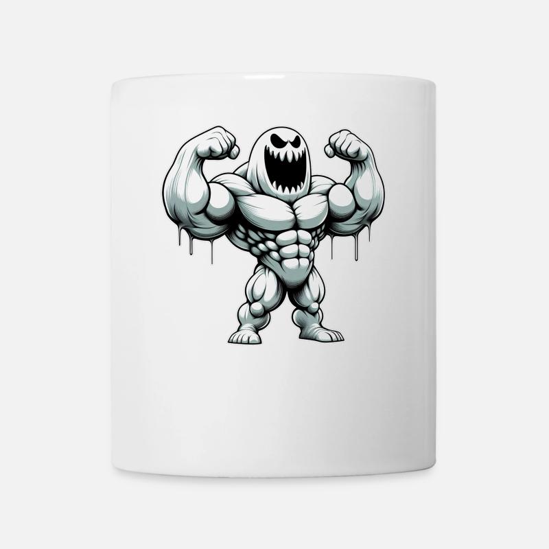 White Monster - Muskelmonster Gym Training - Tasse - Weiß
