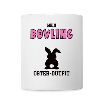 Bowling Oster Outfit Ostergeschenk Bowler - Tasse - Weiß - Vorne