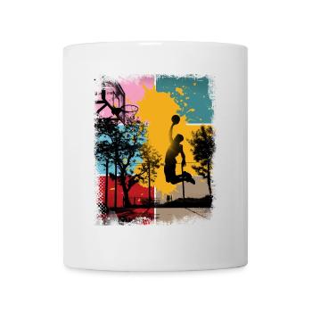 Basketball Basketballer Spieler Fan Vintage Retro - Tasse - Weiß - Vorne