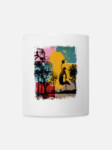 Basket-ball basketteur basketteur Fan Vintage Rétro - Mug blanc - blanc
