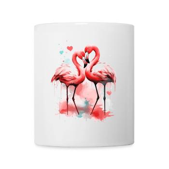 Flamingo Love Heart Bird Exotic Summer Pink - Mug - white - Front