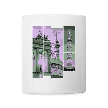 Berlin Skyline City Germany Collage Vintage - Mug - white - Front