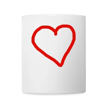 Rotes Herz Geschenkidee rot Liebe verliebt - Tasse - Weiß - Vorne