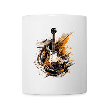 E-Gitarre Gitarre Gitarrist Musik Instrument Rock - Tasse - Weiß - Vorne