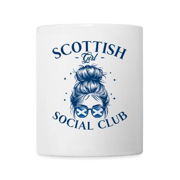 Woman Social Club Scottish Girl - Mug - white - Front