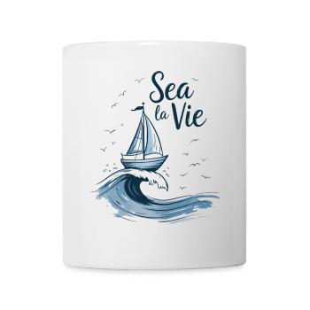 Slogan Marine Life Sailboat Sea - Mug - white - Front