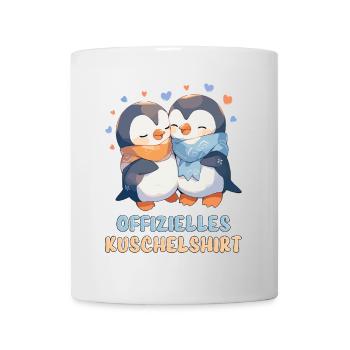 Chemise Câline Officielle Pingouins Amour Coeur Doux - Mug blanc - blanc - Devant