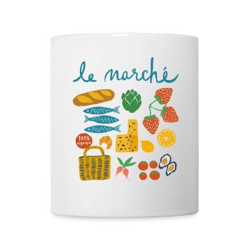 Market France Sardines Girl Summer Women - Mug - white - Front