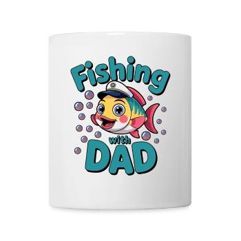 Pêche Pêche avec papa - Mug blanc - blanc - Devant