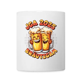 JGA 2025 Bräutigam Bier Alkohol Saufen Lustig - Tasse - Weiß - Vorne