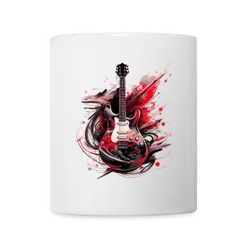 E-Gitarre Gitarre Gitarrist Musik Instrument Rock - Tasse - Weiß - Vorne