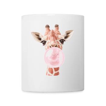 Funny Giraffe Bubble Gum - Mug - white - Front