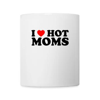 J’aime les mamans chaudes - J’aime ma maman - Mug blanc - blanc - Devant