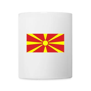 Mazedonien Flagge - Tasse - Weiß - Vorne