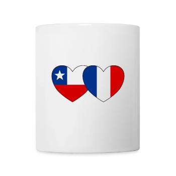 Chili France Flag Coeur - Mug blanc - blanc - Devant