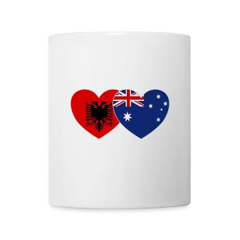 Albania Australia Flag Heart - Mug - white - Front