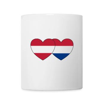 Austria Holland Flag Heart - Mug - white - Front