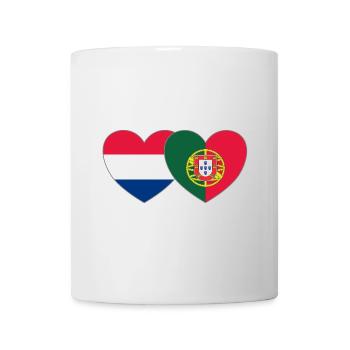 Cœur de drapeau du Portugal de Hollande - Mug blanc - blanc - Devant