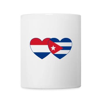 Holland Cuba Flag Heart - Mug - white - Front