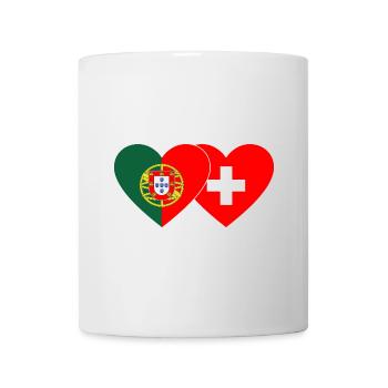 Portugal Suisse Drapeau Coeur - Mug blanc - blanc - Devant
