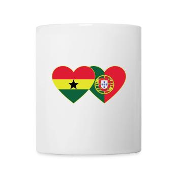 Ghana Portugal Drapeau Coeur - Mug blanc - blanc - Devant