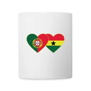 Portugal Ghana Flag Heart - Mug - white - Front