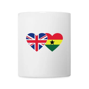 England Ghana Flag Heart - Mug - white - Front
