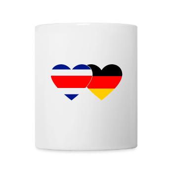 Costa Rica Allemagne Flag Heart - Mug blanc - blanc - Devant