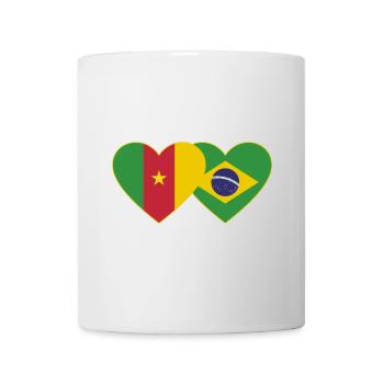 Cameroun Brésil Flag Coeur - Mug blanc - blanc - Devant