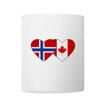 Norvège Canada Flag Heart - Mug blanc - blanc - Devant