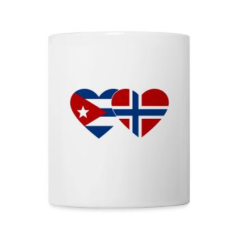 Kuba Norwegen Flagge Herz - Tasse - Weiß - Vorne