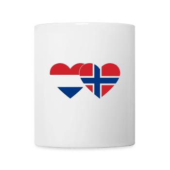 Holland Norway Flag Heart - Mug - white - Front