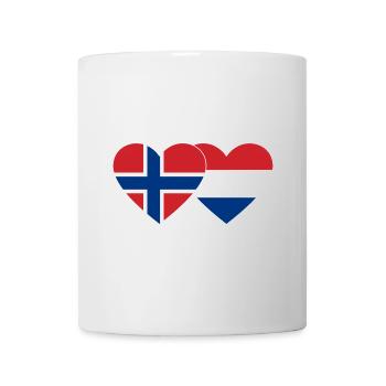 Norway Holland Flag Heart - Mug - white - Front