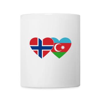 Norvège Drapeau azerbaïdjanais - Mug blanc - blanc - Devant
