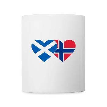 Écosse Norvège Flag Heart - Mug blanc - blanc - Devant