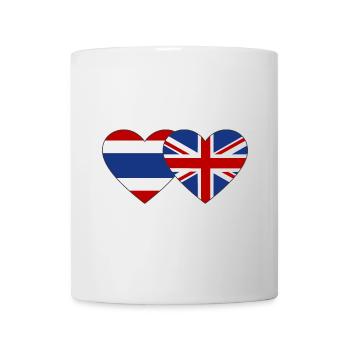Thailand England Flag Heart - Mug - white - Front