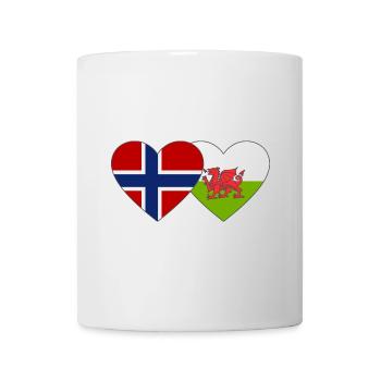 Norway Wales Flag Heart - Mug - white - Front