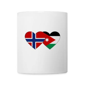 Norway Jordan Flag Heart - Mug - white - Front